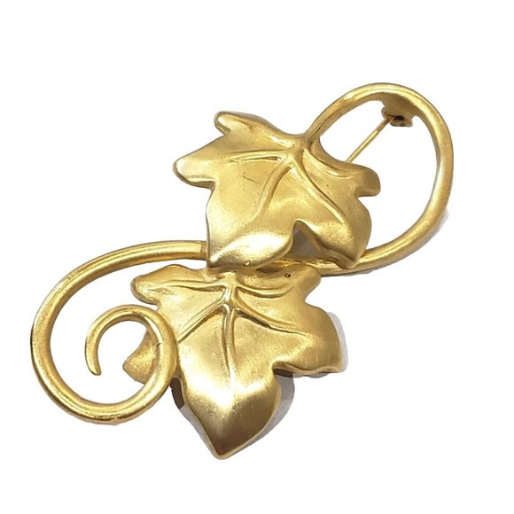 Signed GIVENCHY Vintage Leaf Brooch New York Paris - Picture 3 of 12